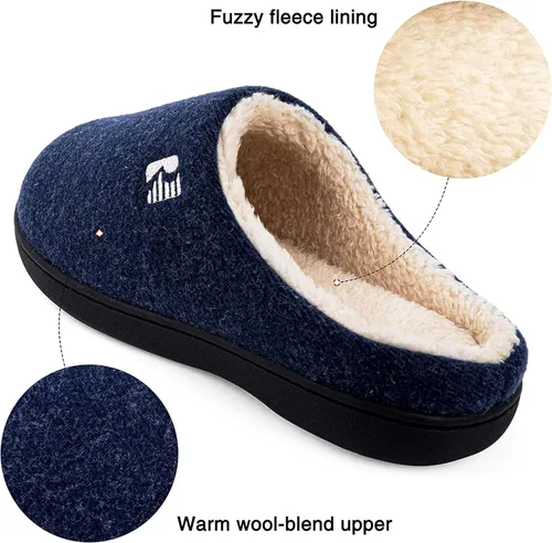 Miniatura 3 de RockDove Men's Sherpa Lined Memory Foam Clog Slipper