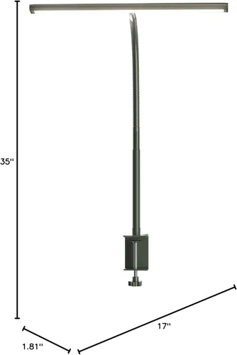Miniatura 7 de Airlonv Lámpara de escritorio LED para oficina y hogar, luz de escritorio que cuida los ojos con atenuación continua, cuello de cisne flexible Verde