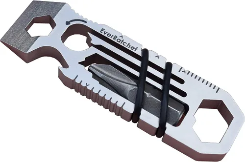 Miniatura 10 de Gear Infusion EverRatchet Clip Trinquete Llavero Multiherramienta (Titanio - Original)