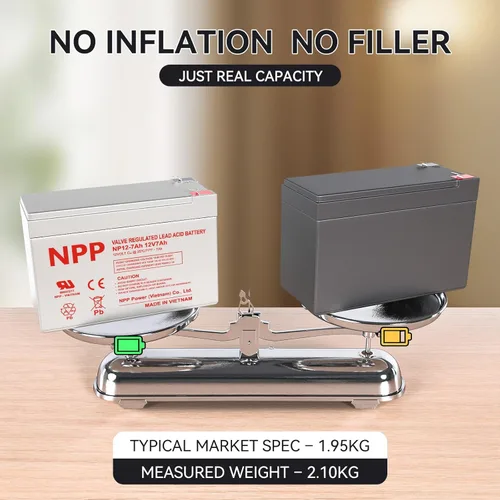 Miniatura 3 de NPP 7 Ah 12 V, batería AGM recargable, terminal 6FM7 F1 12 voltios, baterías UPS pequeñas de reemplazo para UB1270, sistemas de alarma, luces