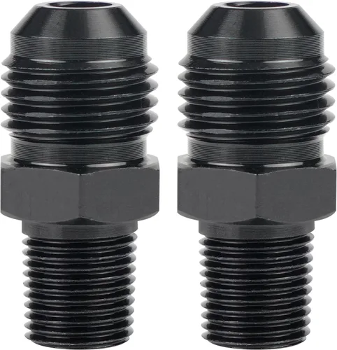 Miniatura 17 de Adaptador de manguera de tubería macho de 10AN a 1/4 NPT de aluminio recta para línea de combustible, adaptador de manguera de aluminio negro