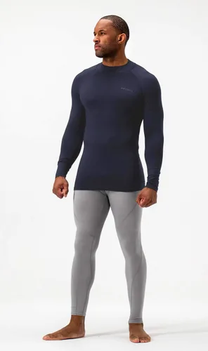 Miniatura 3 de DEVOPS Paquete de 2 camisas térmicas de cuello alto falso para hombre, camisetas de manga larga de compresión y sudaderas con capucha