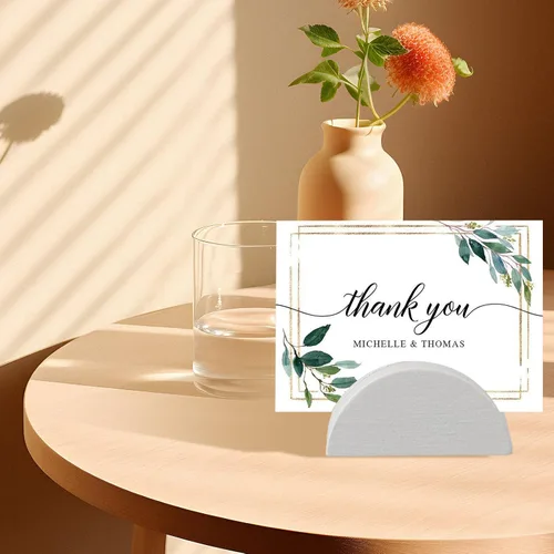 Miniatura 5 de 24 soportes de madera para números de mesa, soporte blanco para nombres, tarjetas de oficina, clips de menú de fotos, banquete de boda, fiesta