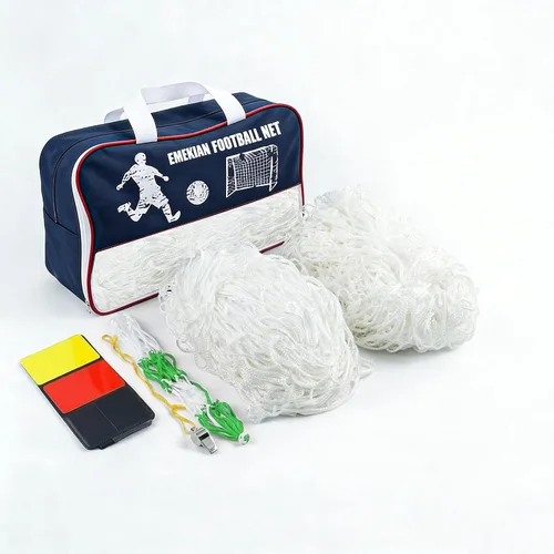 Miniatura 7 de 2 redes de repuesto para portería de fútbol, 24 x 8 pies, 20 x 6.5 pies, red de fútbol de polietileno y poliéster de 10 x 6.5 pies, juego de redes