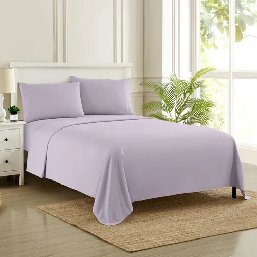 Miniatura 16 de Juego de sábanas de 1800 hilos – Sábanas de microfibra cepillada suave de calidad egipcia – Juego de ropa de cama de lujo con sábana encimera