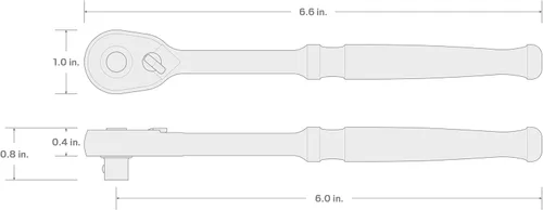 Miniatura 7 de TEKTON Trinquete de liberación rápida de 1/4 pulgadas x 6 pulgadas SRH11006