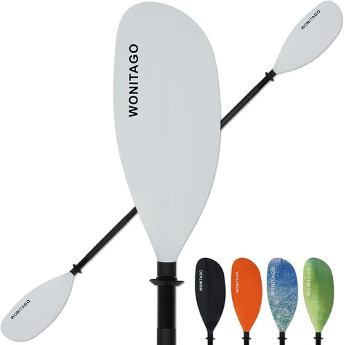 Miniatura 10 de Remos de Kayak con Eje de Aleación y Pala de PP, Remos Flotantes para Kayak, Ajustables 230-250 cm/90-98 Pulgadas, 210-230 cm/82-90 Pulgadas Verde