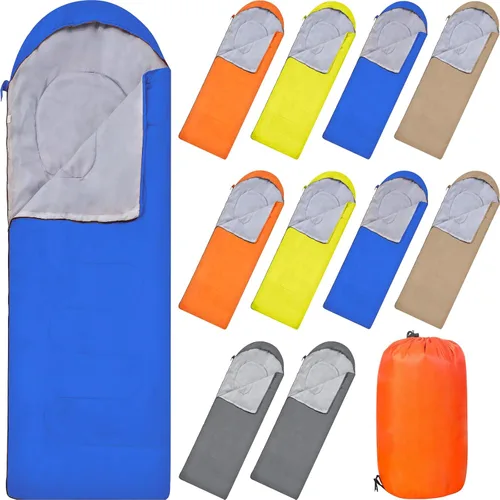 Miniatura 13 de Macarrie 10 Piezas Sacos de Dormir al Por Mayor para Donación a Personas Sin Hogar Refugio Adultos 0 Grados Sacos de Dormir Impermeables con Saco