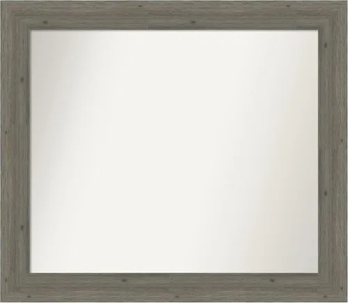 Miniatura 91 de Amanti Art Espejo de pared personalizado no biselado (24.5 x 24.5 pulgadas), marco gris marrón alta, varios tamaños personalizados, espejo de baño