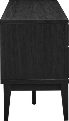 Miniatura 6 de Modway Samos - Soporte retro para TV de 59 pulgadas con patrón geométrico en negro, mueble consola de TV vintage con almacenamiento y organización