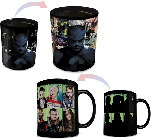 Miniatura 11 de Morphing Mugs DC Comics – Batman – Capa – Una taza sensible al calor de 16 onzas – Imagen completa revelada cuando se añade líquido caliente