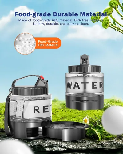 Miniatura 4 de Botella de agua para perros, tazón de viaje grande de 56 onzas para perros, dispensador de cuencos de agua portátiles para camping, artículos
