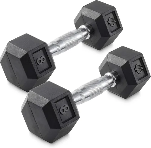 Miniatura 11 de Philosophy Gym Mancuernas hexagonales con revestimiento de goma, pares