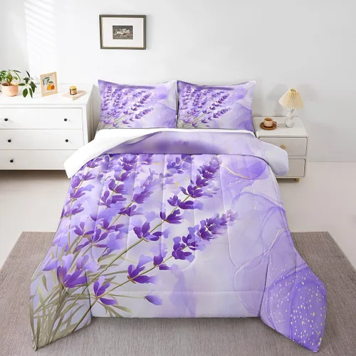 Miniatura 9 de Manfei - Juego de edredón de tamaño Queen con lindo diseño de perezoso, juego de colcha con flores amarillas con 2 fundas de almohada, juego de ropa