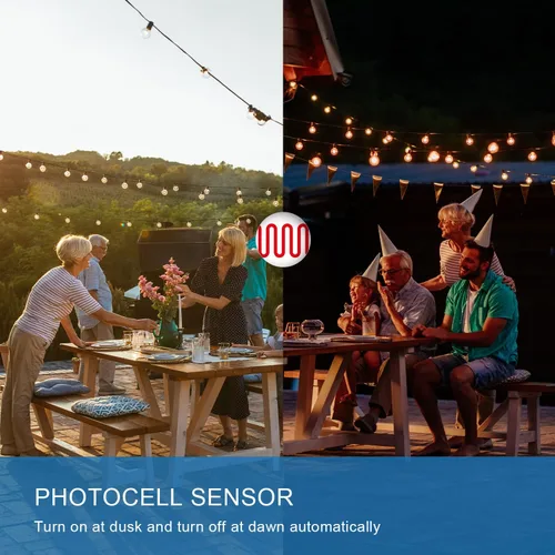 Miniatura 5 de New One Temporizador con sensor de luz para exteriores, impermeable, temporizador de atardecer a amanecer, 2 tomas de tierra, interruptor de enchufe