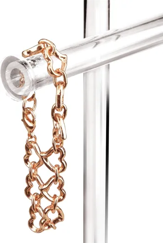 Miniatura 4 de Ikee Design Pulsera de acrílico de 3 niveles con soporte de anillo para tienda, feria, escaparate y decoración del hogar, transparente, 10 pulgadas