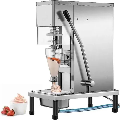 Máquina para hacer helados para el hogar o comercial Máquina mezcladora de yogur congelado Refrigerador para hacer batido de leche Mezcla de helado