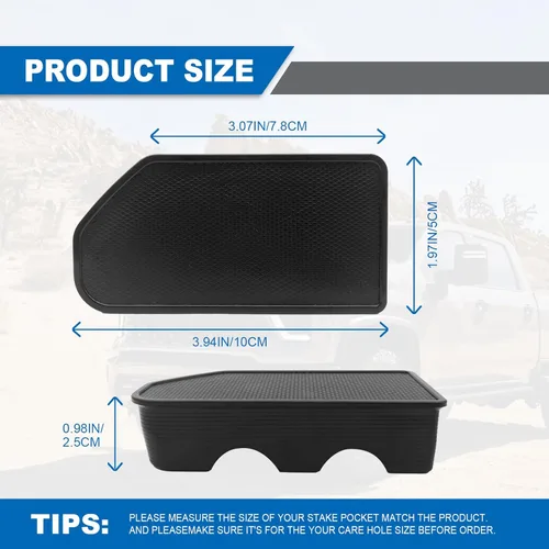 Miniatura 2 de Fundas de Bolsillo para Estaca para Riel de Cama - Compatibles con GMC Sierra 1500/Chevy Silverado 1500 2019-2023 y Silverado/Sierra 2500/3500HD