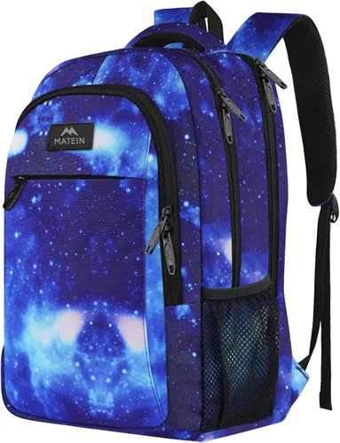MATEIN - Mochila escolar unisex, antirrobo, para universidad o escuela, compartimento para laptop, puerto de carga USB, resistente al agua, delgada,
