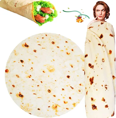 Miniatura 7 de SILUI Manta de burrito de tortilla, regalos de elefante blanco para niños, cosas útiles para bebés, manta divertida y novedosa para recién nacidos