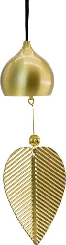 Miniatura 8 de Campana colgante de hoja dorada para buena suerte, campanilla de viento colgante, decoración del hogar, campana china de Feng Shui (forma de cono)