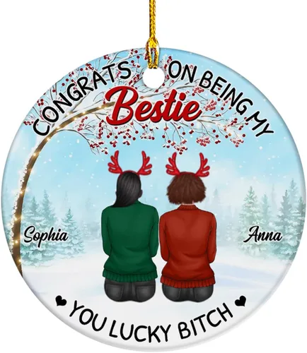 Miniatura 14 de Ideas de regalos para mejores amigos, felicitaciones por ser mi Bettie You Lucky, adorno de Navidad personalizado, regalos para mejores amigos