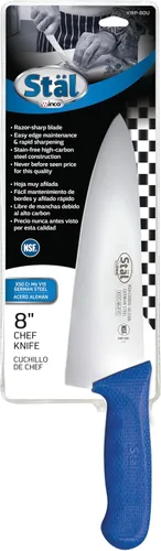 Miniatura 4 de Winco Cuchillo de chef de grado comercial de 8 pulgadas con hoja de acero alemán, azul