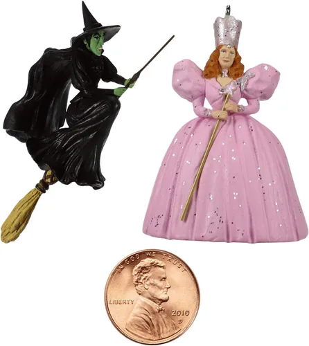 Miniatura 4 de Hallmark Mini El mago de Oz Glinda La bruja buena y la bruja malvada del oeste, juego de 2 películas y TV