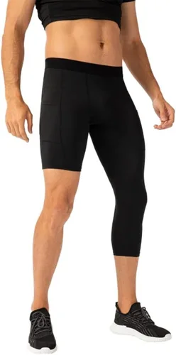 Miniatura 50 de Pantalones de compresión para hombre, mallas de compresión de una pierna para baloncesto, capri 3/4, leggings atléticos, capa base de secado fresco