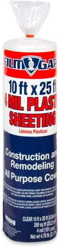 Miniatura 7 de Film-Gard 626132 Lámina de plástico para consumo, 10 pies de ancho x 25 pies de largo x 3 mil de grosor, negro