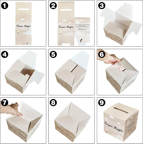 Miniatura 7 de Juego de juegos de baby shower: Pin the Sticker en el juego de pañales y 50 boletos para rifas de pañales con caja para decoraciones de fiesta