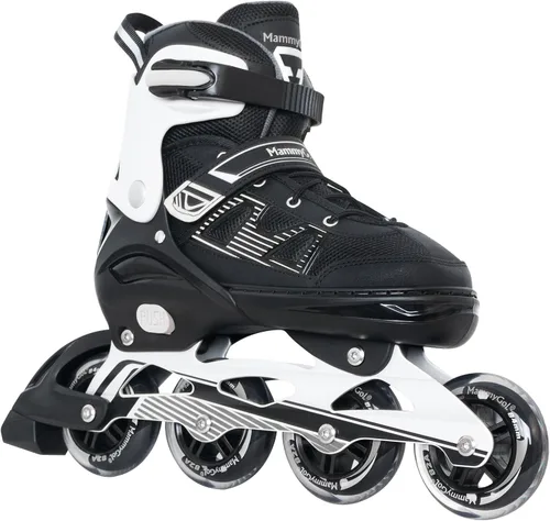 MammyGol Patines en línea para adultos para hombres y mujeres, rodillos con cuchillas con rodamientos de acero al carbono, freno TPR, malla 3D, Negro