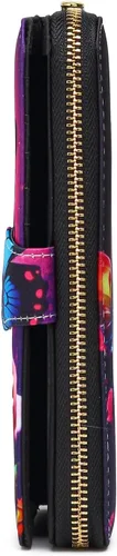 Miniatura 19 de Cartera de mano para mujer, estilo bohemio, con RFID, elegante, espaciosa con correa para viajes, capacidad para tarjetas, teléfono, dinero