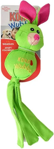 KONG Wubba Friends Juguete Balístico para Perros - Juguete Interactivo Duradero con Sonido para Perros, Colores/Animales Surtidos, Ideal para Buscar
