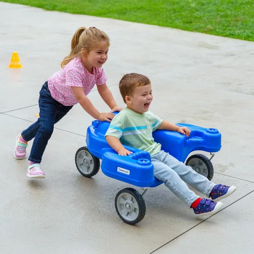 Miniatura 8 de Simplay3 Galaxy Glider - Juguete de montar para niños pequeños y niños de 1-1/2 a 5 años, juguete sensorial giratorio de 360 grados para niños, azul