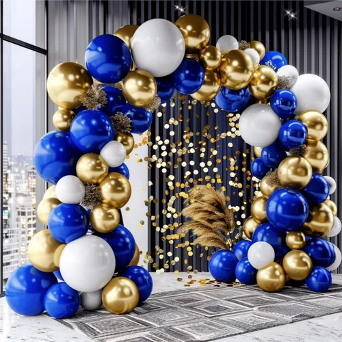 Miniatura 19 de Kit de arco de guirnalda de globos de béisbol, arco de globos azul marino y rojo nude con guante de béisbol, globos de aluminio para niños y niñas