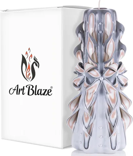 Miniatura 14 de Velas Talladas - Vela Decorativa Grande Hecha a Mano – Vela Espiral Linda de Quemado Largo para Mujeres – Vela de Mesa para Decoración del Hogar