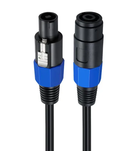 Miniatura 6 de Cable de extensión Speakon macho a hembra de 3.3 ft/3.2 pies con bloqueo giratorio para DJ PA escenario amplificador audio jack cable de altavoz