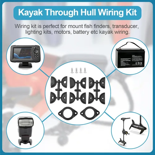 Miniatura 5 de ChangTa Kit de cableado a través del casco para kayaks, kits de cableado a través del casco para sistemas silvestres, instalaciones de Hobie