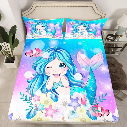 Miniatura 12 de Manfei Sábana bajera ajustable musical tamaño individual, juego de ropa de cama con estampado de notas musicales retro para niños y niñas, Marrón