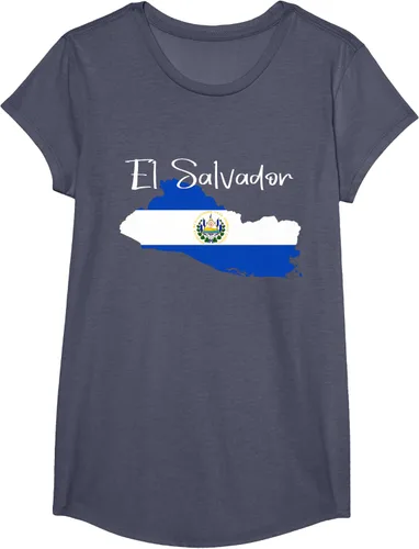 Miniatura 18 de Camiseta con la bandera de El Salvador, mapa de El Salvador, camiseta de Salvador para mujer