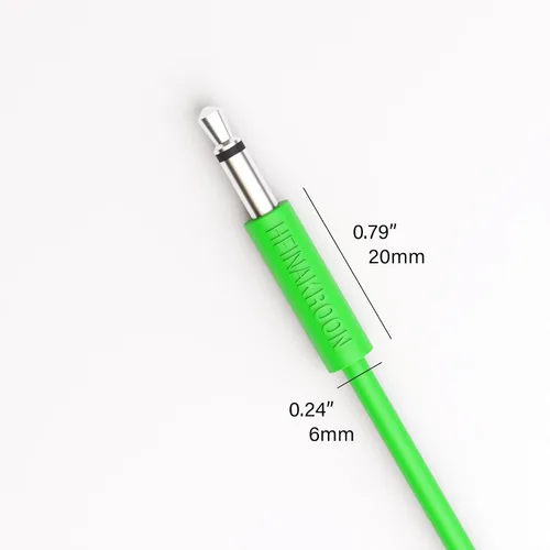 Miniatura 6 de Heinakroon Cables de conexión CV multicolores de perfil bajo en ángulo/recto de 0.138 in - NO para guitarras - Cables de conexión modulares