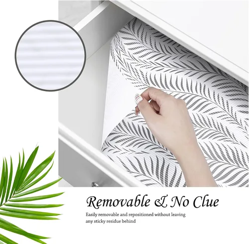 Miniatura 5 de Revestimiento de gabinete no adhesivo para estantes, 12 x 20 pies, forro de papel impermeable para cajones de cocina, refrigerador, estantería