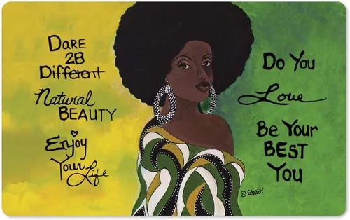 Shades of Color Alfombrillas de interior afroamericanas, 29.5 x 17.7 pulgadas, Dare 2 Be Different (IFM122)