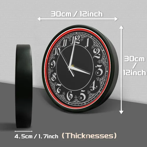 Miniatura 2 de The Geeky Days Reloj de pared con diseño retro con números arábigos LED azules con iluminación de neón para dormitorio, sala de estar, decoración