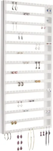Miniatura 7 de Angelynn's Luka - Organizador de aretes montado en la pared, solo para aretes pequeños, aretes colgantes de poste, estante colgante de Bronce frotado