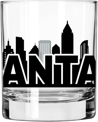 Miniatura 4 de Toasted Tales - Vaso de whisky Atlanta Skyline Cityscapes Regalo para gente de Atlanta City Vasos de ciudad urbana Old Fashioned Rocks Regalo