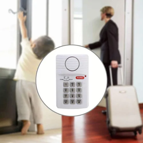 Miniatura 4 de Alarma inalámbrica de seguridad antirrobo para el hogar, cobertizo de garaje con teclado, apto para ventana de puerta, alimentado por 3 pilas AA