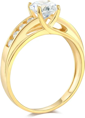 Miniatura 2 de Anillo de boda compromiso oro amarillo 14ct u oro blanco macizo