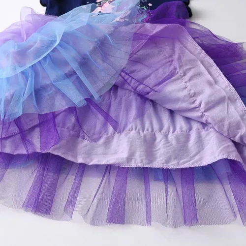 Miniatura 4 de VIKITA Vestido de verano para niña de flores, sin mangas, de poliéster, tutú para niñas de 3 a 7 años, hasta la rodilla